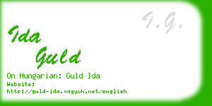 ida guld business card